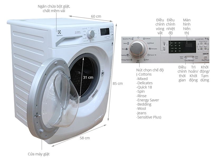 Máy giặt LG Inverter 8 kg FC1408S4W1